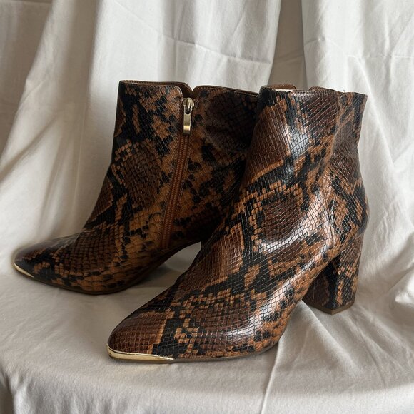 Women's Franco Sarto Snakeskin Booties - Picture 2 of 8